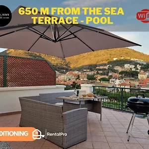 650 Metri Dal Mare - Wifi - Terrazzo - Piscina - A/c Appartamento Pietra Ligure